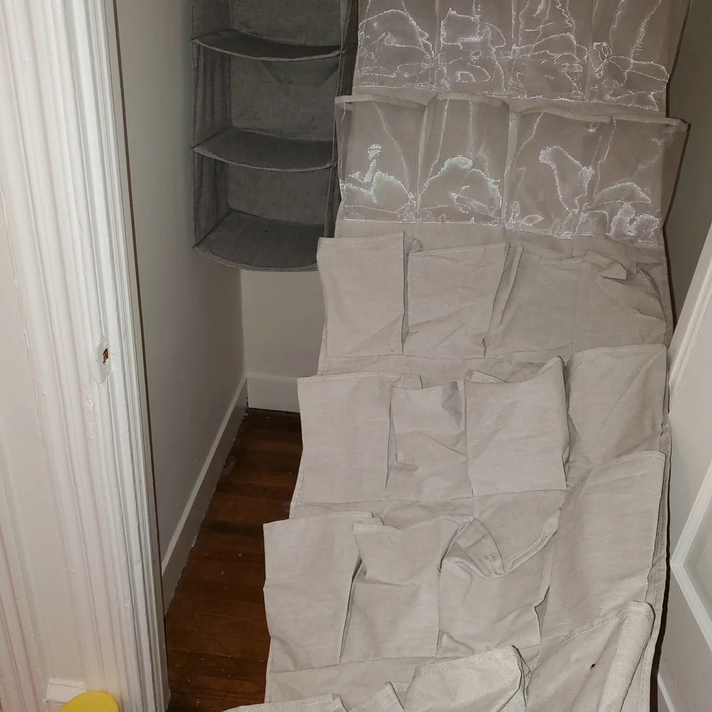 Gray Hanging Closet Organizer